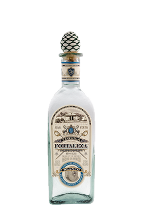 The front of the bottle Tequila Fortaleza Blanco