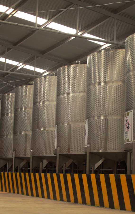 The fermentation casks at the Distillery